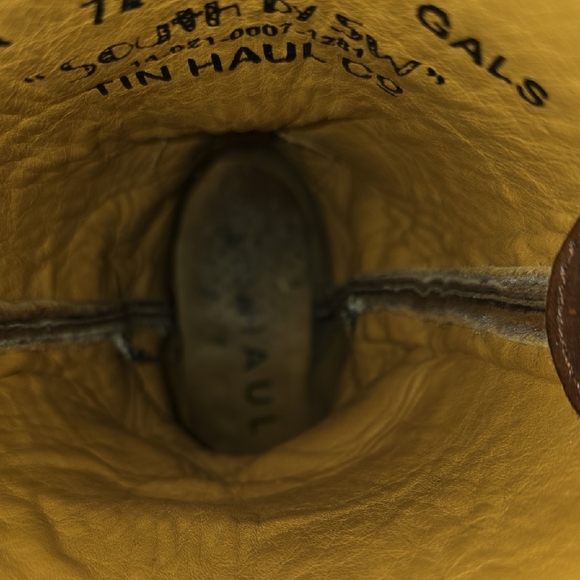 Tin Haul SOUTH BY SW Brown Leather Western Boots with WOLF SOLE 7.5 - Picture 7 of 7